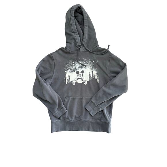 Disney X American Eagle Women's Gray Mickey Mouse Sweatshirt Hoodie Size Medium - Picture 1 of 4